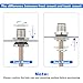 M12 Aviation Sensor Cable 8 Pin,Hamadap M12 Industrial Sensor Connector UnShielded Wire,A Coded 16mm Waterproof Front Mount Cable 0.2M 2 Sets (8-Pin,Straight,Male)