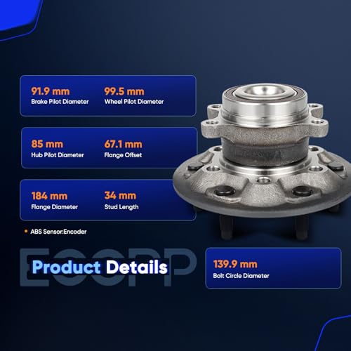 Image of ECCPP 515120 Wheel Bearing Hub Assembly for Chevrolet Colorado 2009-2012