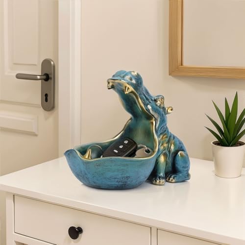 Estatua de Hipopótamo de Resina Multifuncional para Decoración miniatura 1