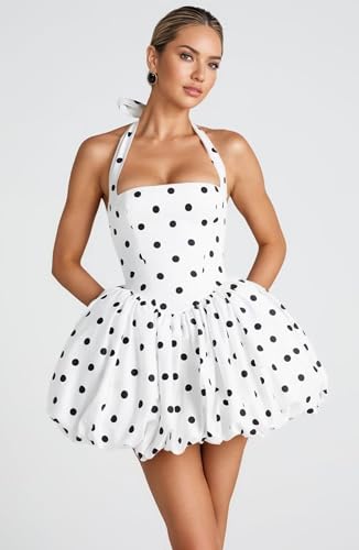 Square Halter Homecoming Dresses for Teens 2025 Mini Puffy Princess Cocktail Party Gown with Bow3