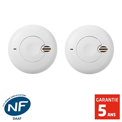 SIEMENS - LOT DE 2 Détecteurs de fumée NF Autonomie 1 an - Garantie 5 ans SIDOREX SA7