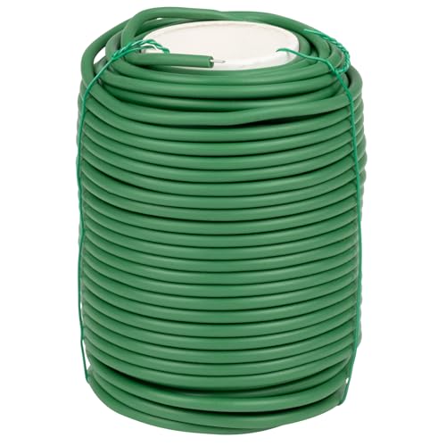 Gartendraht,weiche Pflanzendrehbinder-Drähte,Grün Pflanzendraht Weich Gartendraht Dicke Bindedraht Gummiert für die Gartenarbeit Kletterpflanzen, Weinreben, Sträucher und Blumen(Grün,3.5mm*25m)