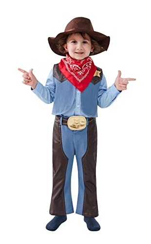 Disfraz de vaquero/a para bebé Halloween azul miniatura 2