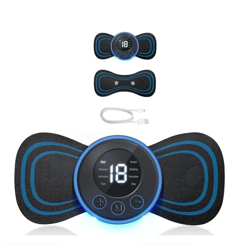 Image of K9 New Trending Full Body Mini Butterfly TENS Massager With 8 Modes, 19 Levels Electric Rechargeable Portable EMS Patch For Shoulder, Neck, Arms, Legs, Neck, Men /Women Modal No, Multicolour