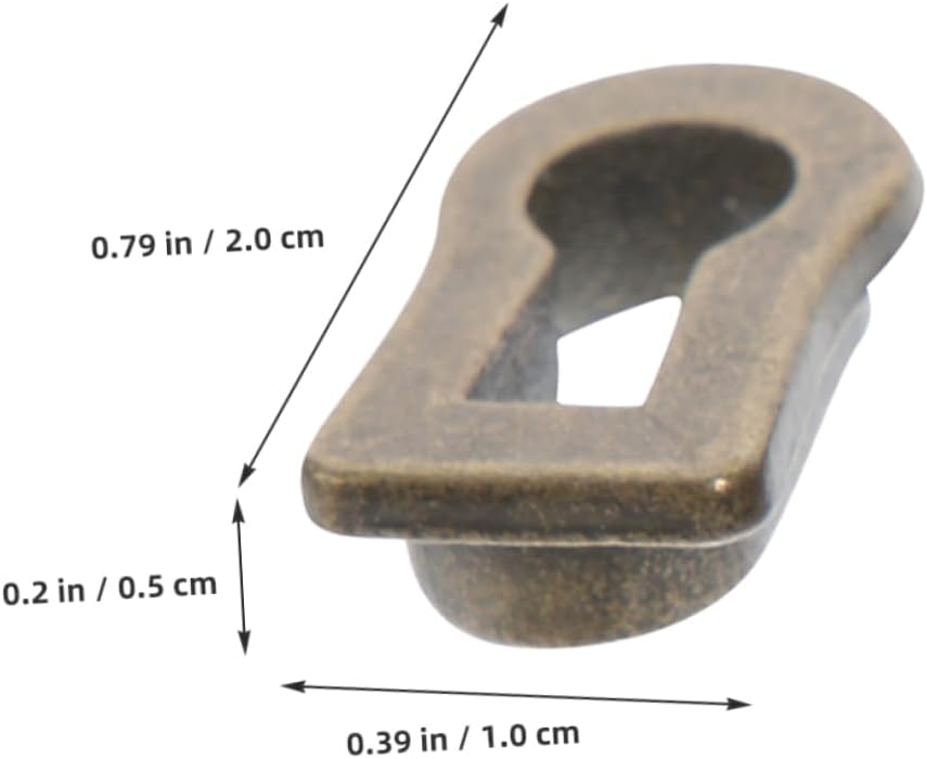 VALICLUD 20pcs Multi-Functional Furniture Keyhole Covers Zinc Alloy Vintage Keyhole Protectors for Cabinets Dressers and Drawers Easy Installation Home Decor Accessory