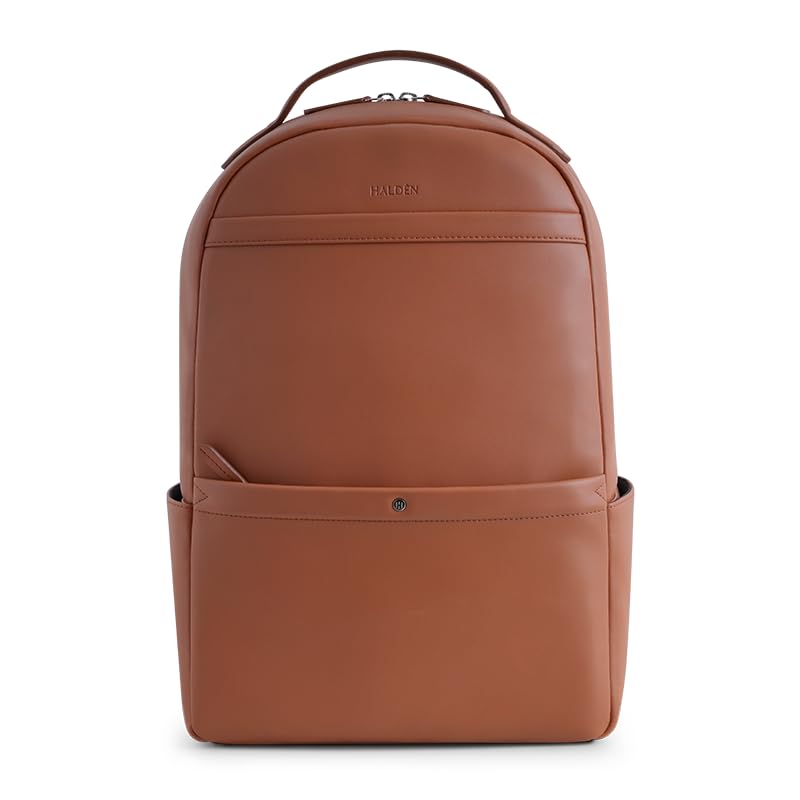 Image of HALDEN Roster Backpack for Laptop upto 14.3 inches, 19 L Capacity | Vegan Leather | Water Resistant | Ideal for Travel, Office, Students | Padded Straps