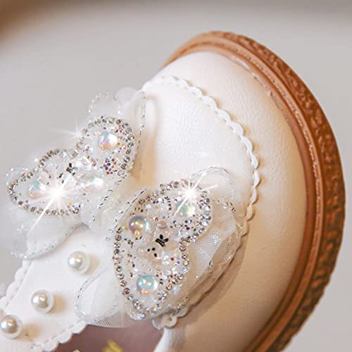 Fashion Spring Summer Children Casual Shoes Girls Leather Shoes Thick Sole Solid Pearl Bowknot Baby Rain Boots4