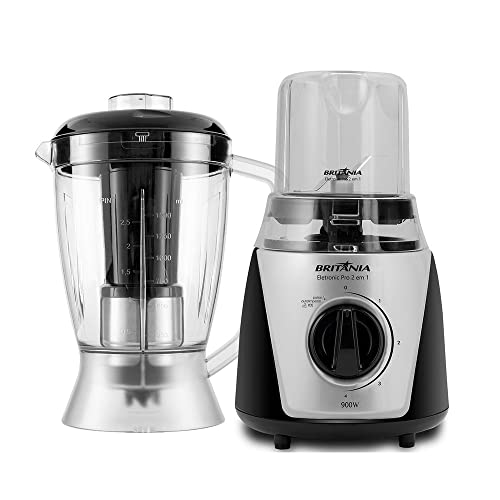 Liquidificador, Eletronic Pro 2 EM 1, 2,5L, Preto, 110V, Britânia