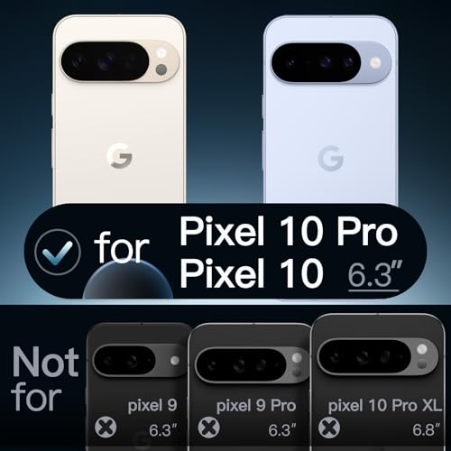 Image of JETech Cover Case for Google Pixel 10 /10 Pro 2025, Non-Yellowing Shockproof Bumper Protective Phone Cover, Anti-Scratch Hard PC Back (Clear)