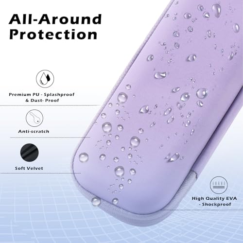 Image of AGPTEK Case Holder for Apple Pencil, Slim PU Leather Carrying Case Pouch Cover Compatible with Apple Pen Accessories, USB Cable, Earphone, Samsung Stylus iPad Pro Pen /Pencil, Recording Pen, Purple | for Apple Pen Accessories, MP3 Players, USB Cable, Earphone, Samsung Stylus iPad Pro Pen /Pencil, Recording Pen (Purple)