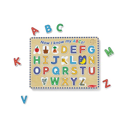 Image of Melissa & Doug Wooden Alphabet Sound Puzzle - Wooden Puzzle with Sound Effects (26 pcs) - FSC Certified (Pack of 12)