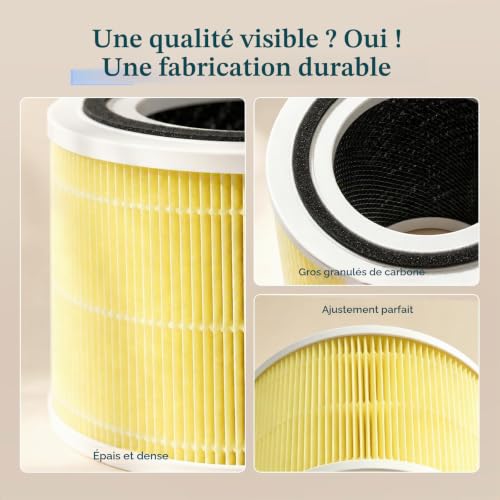 Levoit Purificateur d'air pour chambre à coucher, Core 300S-RF-PA, Blanc