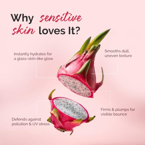 Image of Taupe Dragon Fruit Face Mask with Ectoin & Postbiotics for All Skin Types, Pollution Defense & Skin Firming Mask with Snow Mushroom for Deep Hydration & Barrier Repair, Reduces Dullness & Fine Lines, Derma Tested - 100g