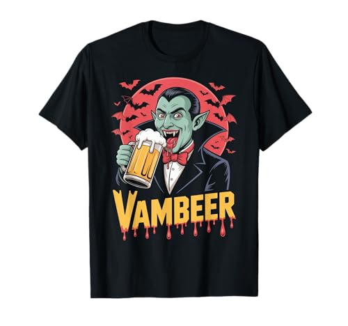 Tema Vambeer para Halloween, Cerveza vampírica y murciélago Camiseta