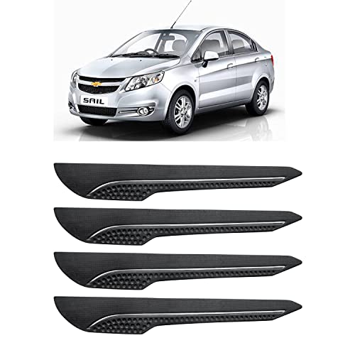 Image of AOSIS-Car Bumper Protector /Bumper Guard for Chevrolet Sail Hatchback with Single Chrome Stripe (4-Pcs)