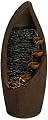 Nathan Cascade 34 1/2" High Large Rustic Indoor Outdoor Decor Faux Stone Floor Fountain with Light LED Standing Waterfall Tiered Water Feature for Outside Garden Patio Yard Backyard - John Timberland