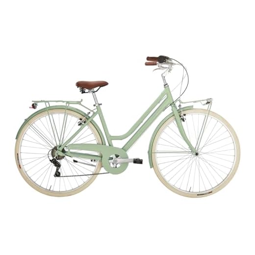 Alpina Bike Bonneville 6v, Bicicleta de Ciudad para Mujer, Menta Verde, 28"