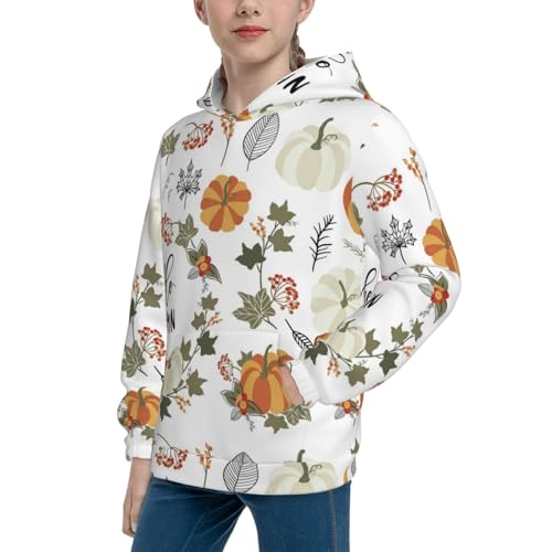 Brown Moroccan Trellis Kid Hoodies Boys Sweatshirts Girls Pullover with Pocket2