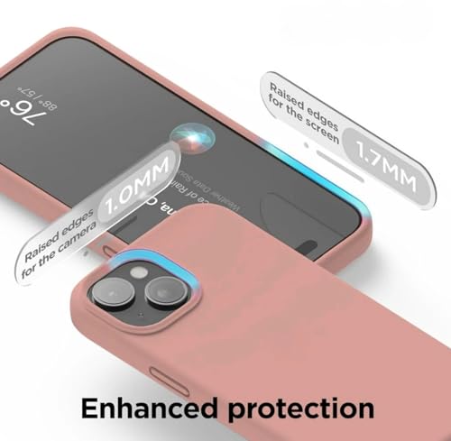 Image of Premium Liquid Silicone Case for iPhone 11 - Slim Full Body Protective Back Cover with Soft Microfiber Lining, Anti-Slip Grip Scratch Resistant Phone Case(Peach)