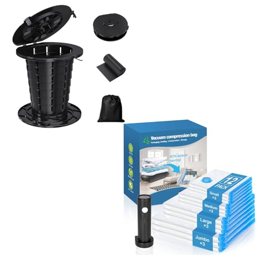 12 Pack Vacuum Storage Bags with Wireless Pump, Seal Bags