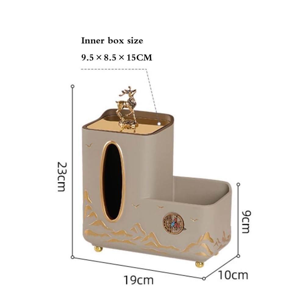 Porta Fazzoletti Copri Scatola for fazzoletti in Resina Cinese, Porta Carta, Ornamenti, tavolino, Organizer for Bagno, Camera da Letto, Ufficio Portafazzoletti