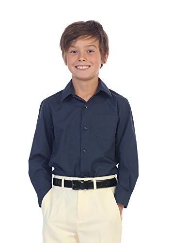 Image of Gioberti Boys Long Sleeve Solid Dress Shirt