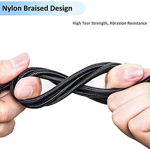 Leclooc Replacement For Astro A40 Cord, A10 Headset Cable Braided Wire, 6.5 Feet/2.0 M Volume Control Cable Compatible With Astro A40Tr/A40/A10 Gaming Headsets Cord #TOP5