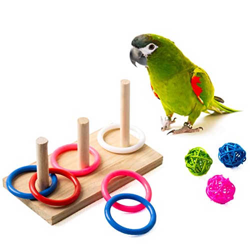 Educational-Wooden-Parrot-Toy-with-Colourful-Rings-Cockatiel-Bird-Toys-for-Parakeets-Large-Conure-cuttlebone-Birds-Treats-Mazuri-Tortoise-Diet-Millet-Spray