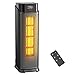 QEXREED Stufetta Elettrica Basso Consumo, 2000W PTC Stufa Elettrica, 4 Modalità, Modalità ECO, 90° Oscillazione, Timer 24H, Telecomando, Potente, Protezione da Surriscaldamento e Ribaltamento, Casa immagine