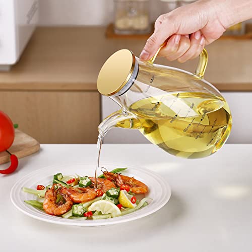Zdzdz Oil Dispenser Bottle For Kitchen, 800Ml/27Oz Glass Olive Oil Bottle With Handle,Cooking Oil Condiment Containers With Easy Pouring Spout #TOP1