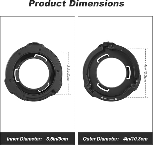 Godox ML-GB Adapter für Godox AD AD300Pro AD400Pro,Godox Mount zu Bowens Mount Adapter für Godox ML100Bi, ML60IIBi, ML30, ML30Bi, ML60, ML60Bi LED-Videoleuchten