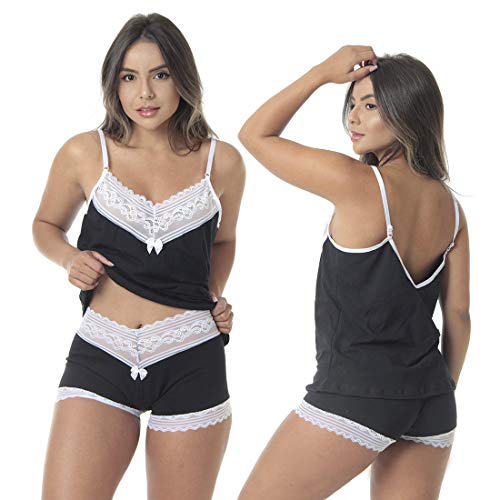 Kit com 3 Baby Dolls Keeping In Love Algodão