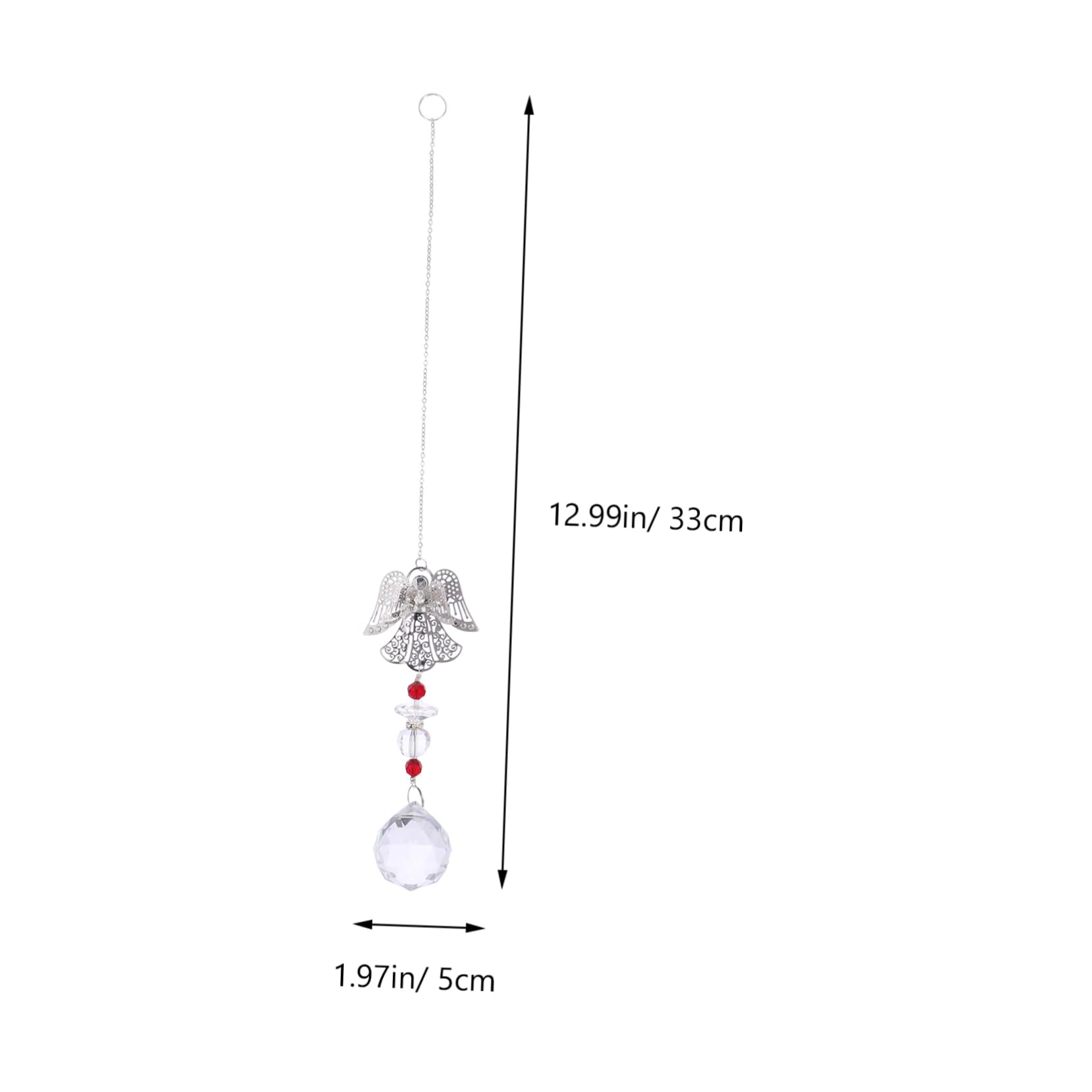 Happyyami 6stücke Kristall Engel Für Lampen Deko Hängende Ornamenten Für Fenster Türen Hochzeiten Weihnachtsbaum Große Rote Kristallkugeln
