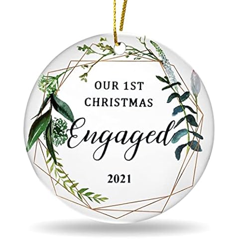 2021 Christmas Ornament Our First Christmas Engaged Cover
