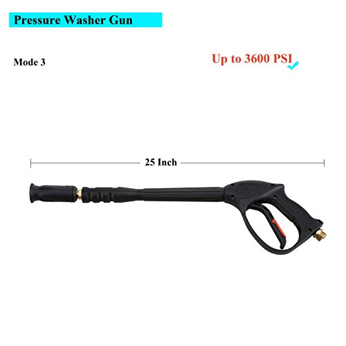 Tool Daily Pressure Washer Gun 3600 PSI with Multi-Flow Nozzle, Adjustable 4.0mm Orifice 45 Inch - Thumbnail 6