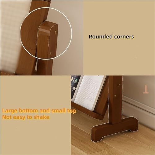 Soporte de exhibición estético de madera con niveles para lectura 4