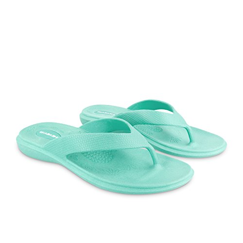 Image of OKABASHI Women's Maui Flip Flops | Arch Support Sandals with Massage Footbed, Made in USA, Waterproof Thong Sandal for Beach, Pool & Travel, Sizes 5-10.5