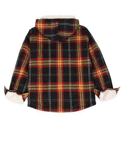 Image of ZENTHACE Boys Sherpa Fleece Lined Flannel Jacket