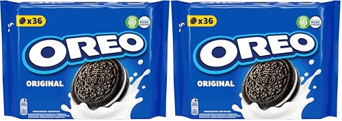 Oreo Original, Galletas de Chocolate Rellenas de Crema Sabor Vainilla - 396 g (Paquete de 12)