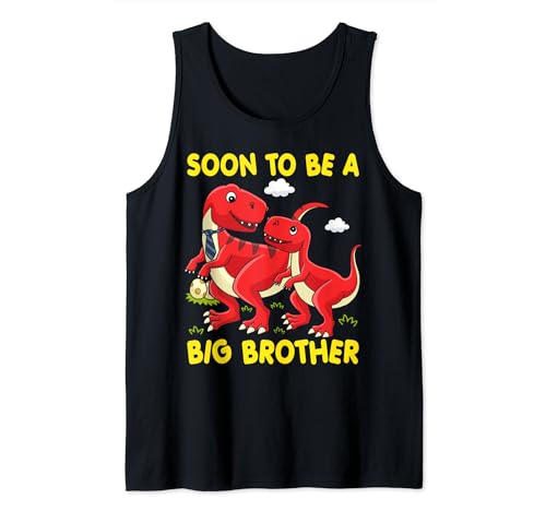Pronto To Be a Big Brother, dinosaurio T Rex para niños pequeños Camiseta sin Mangas