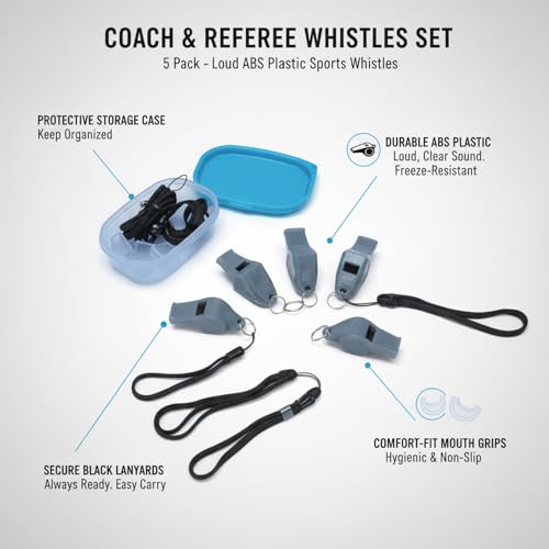 Pack de 5 silbatos deportivos para entrenadores y árbitros miniatura 5