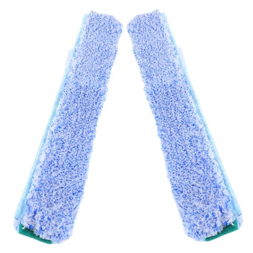 Yardenfun 2 Piezas Reemplazo de Fundas de Microfibra para Limpiacristales Accesorios Lavables y Reutilizables para Limpieza de Ventanas y Espejos