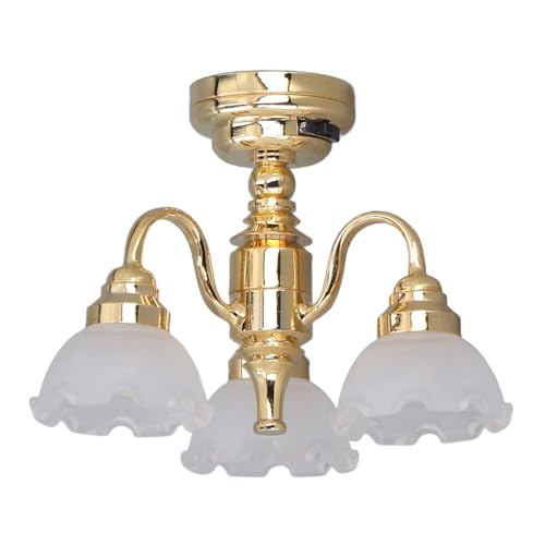 Plafonnier miniature à pile pour maison de poupée 1:12 et lustre miniature