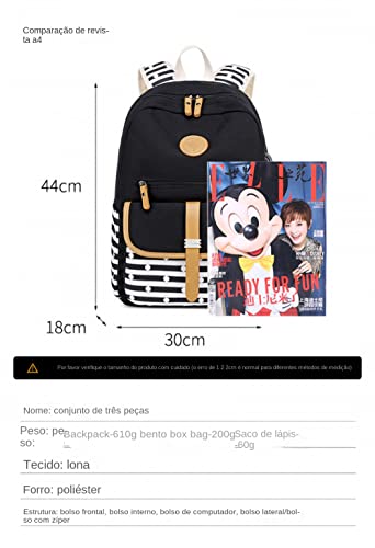 NUTOT kit mochila escolar infantil menina mochila feminina grande impermeável lancheira termica femi