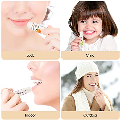 Dmsky 60-Pack Vitamin E Lip Balm In Bulk With Coconut Oil -100% Natural Ingredients- Lip Moisturizer Treatment - Moisturizing, Soothing, Chapped Lips. Assortment Of 12 Flavors #TOP4