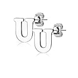 ✔ Material: Edelstahl 316L | Höhe: 11 Millimeter | Breite : 10 Millimeter | Farben: Silber oder Rosegold | Lieferumfang: 1 Paar Ohrstecker (=2 Stück) | Wählbar in den 26 Buchstaben des Alphabets: A B C D E F G H I J K L M N O P Q R S T U V W X Y Z