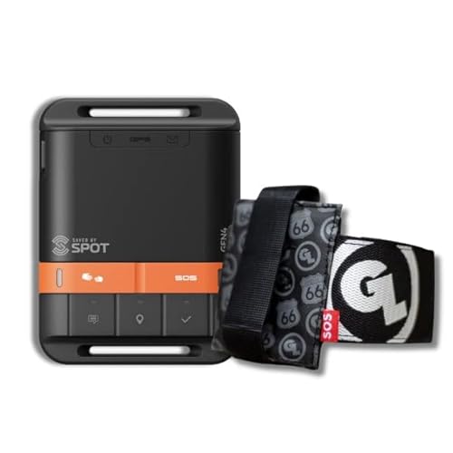 SPOT Gen4 Satellite GPS Messenger & GIANT LOOP ARMBAND | Handheld Portable Tracker for Hiking, Camping, Lone Workers & Off-Grid Adventures | Globalstar Satellite Network | Subscription Required