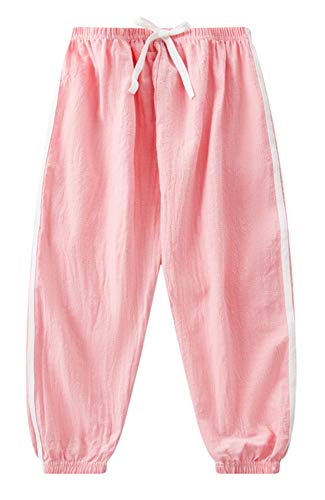 Boys' and Girls' Thin Mosquito Proof Cotton Linen Jogger Pants2