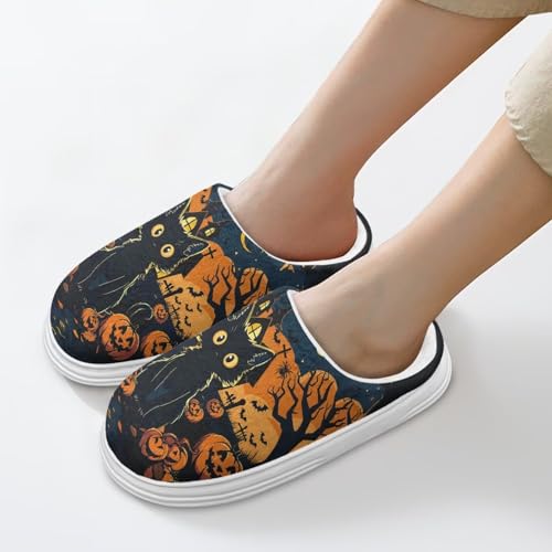 Girls Slip on Footwear Winter House Shoes for Women Full Toe Plush Slippers with Non Slip Thick Soled4