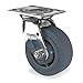 Swivel Plate Cstr, 5 in Dia, 375 lb, Roller